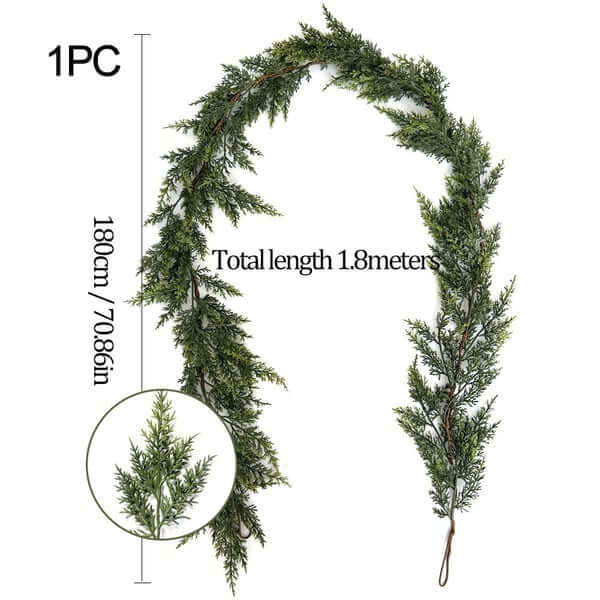 Artificial Cypress Leaf Christmas Garland (6 ft)