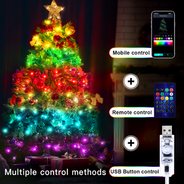Bluetooth Christmas LED Lights with Music Sync