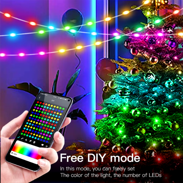 Bluetooth Christmas LED Lights with Music Sync