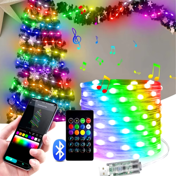 Bluetooth Christmas LED Lights with Music Sync