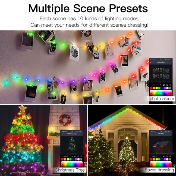 Bluetooth Christmas LED Lights with Music Sync