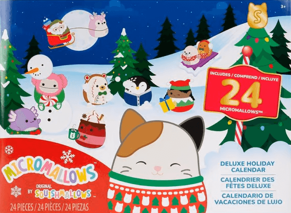 Squishmallows 24-Day Micromallows Holiday Plush Advent Calendar
